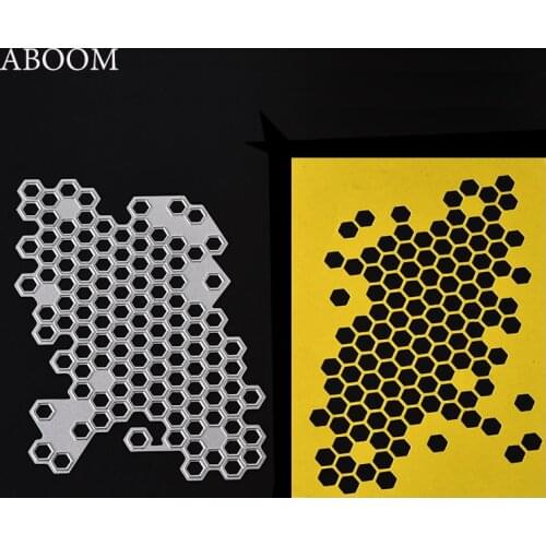 ABOOM Fresh Customized Irregular Hexagon Cutting Dies Metal Embossing Scrapbooking Stencil Cut Die Craft For DIY Invitation Card