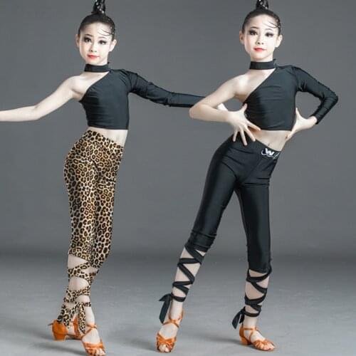 2020 Girls Latin Dance Wear Tops+Pants Kids Dance Clothing Popular Professioanl Tango/Tap/Latin Dance Competition Dress VDB1955