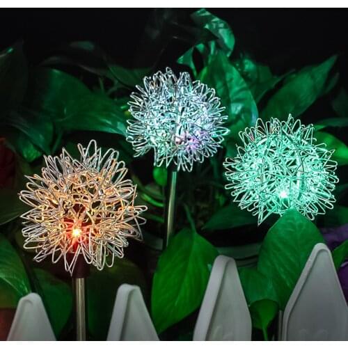 Dandelion Flower Solar Led Light Outdoor Lawn Lamp Outdoor Waterproof Garden Path Terrace Landscape Garden Decoration Outdoor