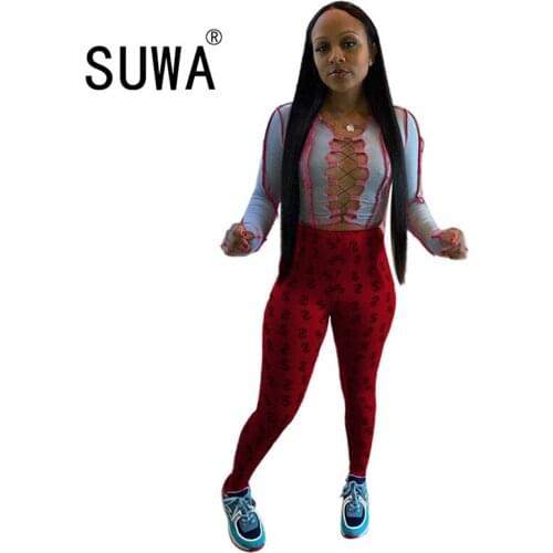 Wholesale spring clothes tie dye high waist pants trousers sexy fashion cool girl lightning pants womens trousers