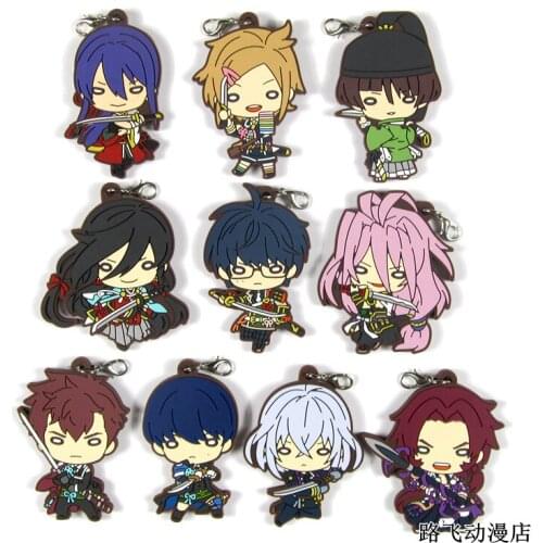 Touken Ranbu Online Original Japanese anime figure rubber Silicone sweet smell mobile phone charms key/chain/strap