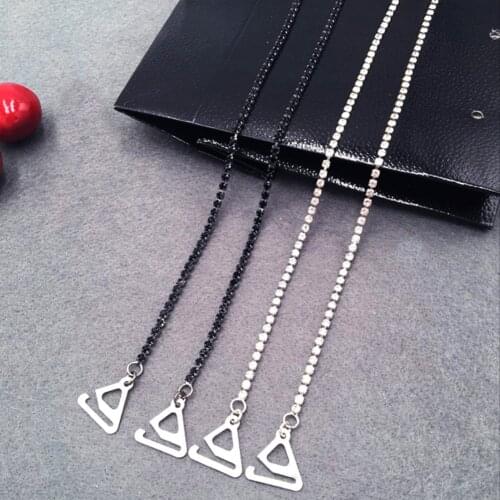 Sexy Rhinestone Women Bra Straps Elegant Crystal Bra Shoulder Accessories New Silver Plated Metallic Lingerie Accessories 2019