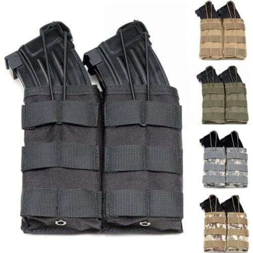 Molle system double open top M4 magazine pouch Airsoft tactical AK AR M4 AR15 rifle gun single triple magazine pouch
