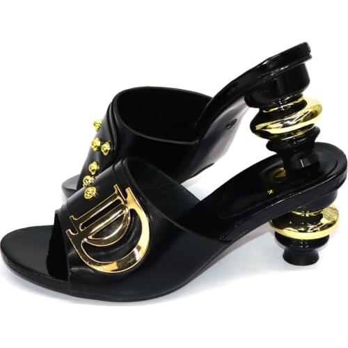 NEW Casual Womens Shoes Patchwork Thin Heel Leisure Summer Slip On Head Peep Toe Slides Fashion Ladies Concise Pleated 2021