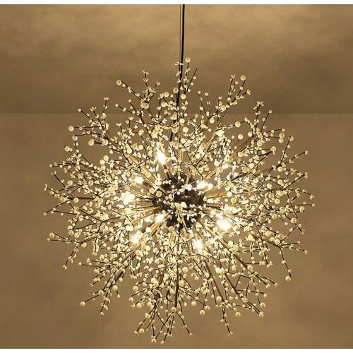 Firework LED Chandelier Light Stainless Steel Crystal Lighting New Chandelier for Living Room Dinning Room Chandelier B071