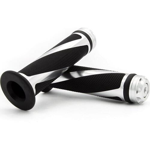 CNC 7/8" 22mm Universal Motorcycle Handlebar Handle Bar Grips Set For Suzuki Honda Yamaha Ducati Kawasaki Motocross Motor Grips