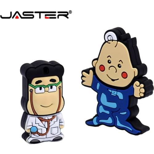 JASTER Cartoon Doctor, child, fire dragon Silica gel Real Capacity USB 2.0 4GB/8GB/16GB/32GB/64GB USB Flash Drive Real Capacity
