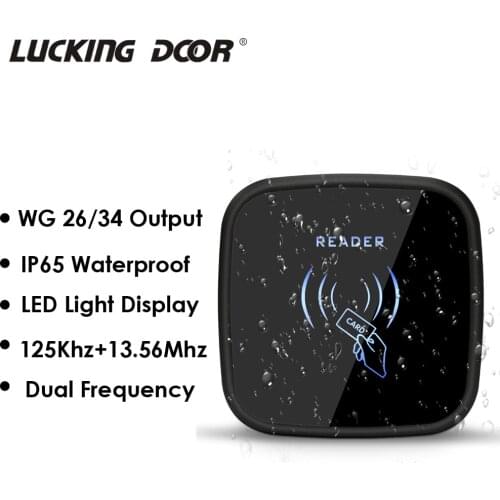 Ip65 Waterproof RFID Card Reader Wiegand 26 output Access Control Slave Reader Security 125KHZ 13.56MHZ EM ID Card Reader