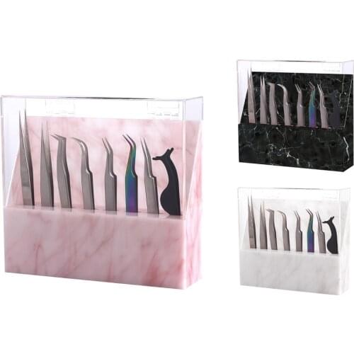 New Arrival Eyelash Extension Storage Box Tweezers Display Stand Organizer Case Stand Holder Professional Makeup Tools Supplies