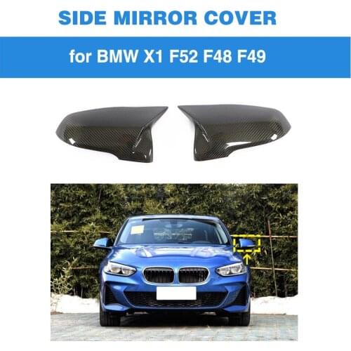 Car Rearview Mirror Cover Caps for BMW 1 Series F52 X1 F48 F49 2016 - 2019 Replacement Carbon Fiber