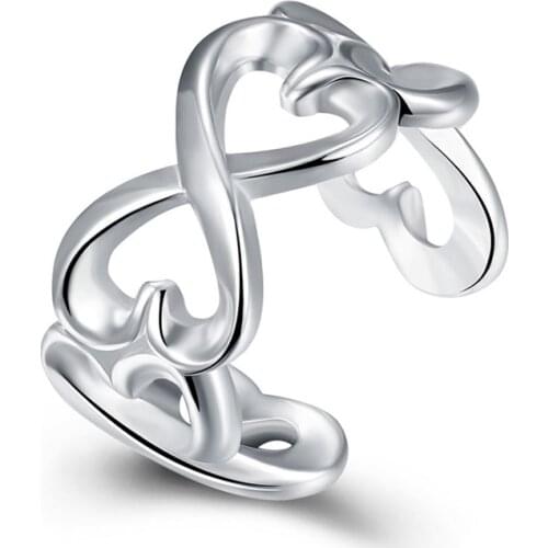 BABYLLNT 925 Silver Top Quality Heart Ring For Women Wedding Engagement Party Fashion Charm Jewelry Gift Wholesale