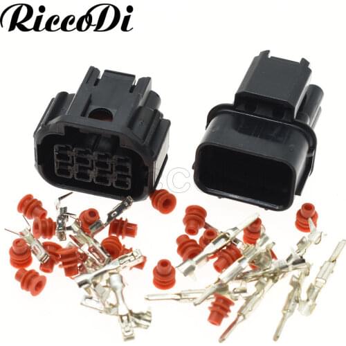 1-20 Kits 8 Pin Waterproof Auto Connector 1.5 Male Female LED Headlight Speaker Plug Sensor Connectors 6181-6850 6189-7423