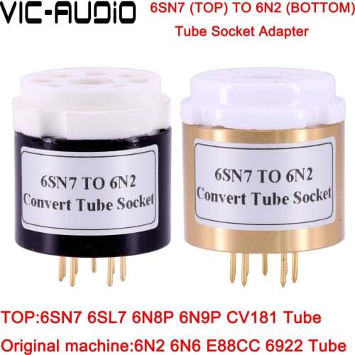 1Piece CV1816N8P 6SN7 TO 6N2 E88CC ECC88 6922 6DJ8 Electron Tube Socket Audio Vacuum Tube Adapter Socket Converter Amplifier