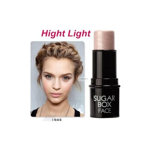 1pc makeup Highlighter stick sugar box make up concealer Silver or Gold Color shimmer cosmetics maquiagem bronzer free shipping