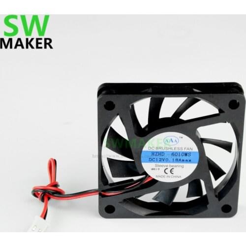 SWMAKER 1pcs Wanhao D7/D7 Plus Motherboard Fan 6010 12V with Length 12cm of DLP SLA LCD 3D Printer parts