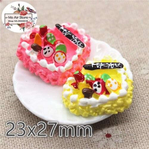 Heart cake 10PCS resin Flat back Cabochon Miniature Food Art Supply Decoration Charm Craft
