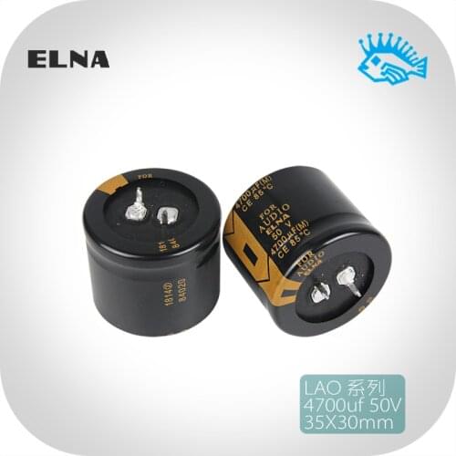 2pcs ELNA 4700uf 50V4700uF LAO For Audio Audio Fever Electrolytic Capacitor 35*30mm