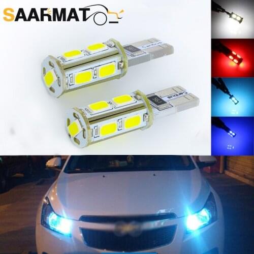 2PCS T10 W5W LED Bulb 12V 9SMD-5630 Wedge bulb Interior lights Signal bulb For Chevrolet Accessories Epica Sonic Sail Captiva