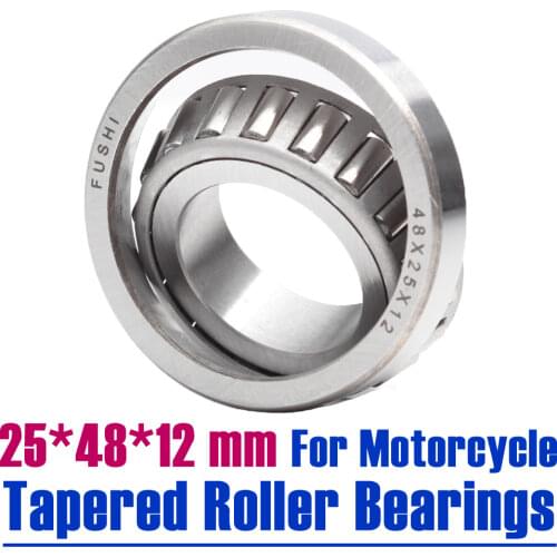 25*48*12 mm 1PC Steering Head Bearing 254812 Tapered Roller Motorcycle Bearings For Column