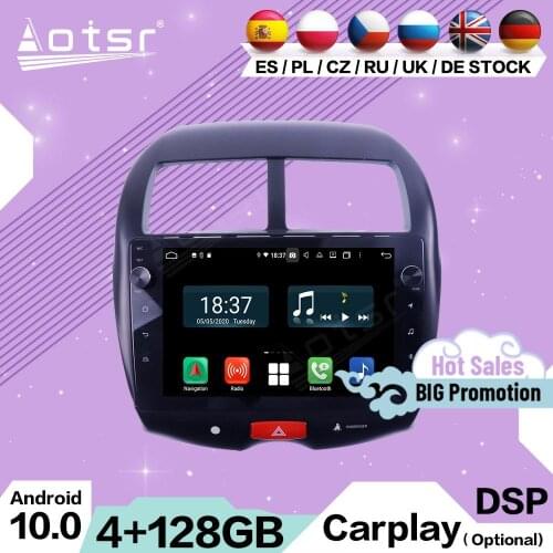4+128G Carplay Multimedia Android 10 For Ford Mitsubishi ASX 2010 2011 2012 2013 2014 GPS Navigation BT Auto Car Radio Head Unit