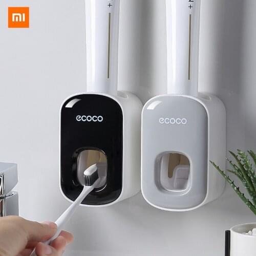 Xiaomi Automatic Toothpaste Dispenser Wall Mount Bathroom Bathroom Accessories Waterproof Toothpaste Squeezer Toothbrush Holder