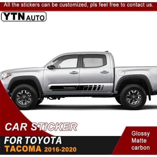 Car Decal For Toyota Tacoma 2016 2017 2018 2019 2020 Side Door Skirt Stripe Graphic Vinyl Auto Decoration Sticker Accessories