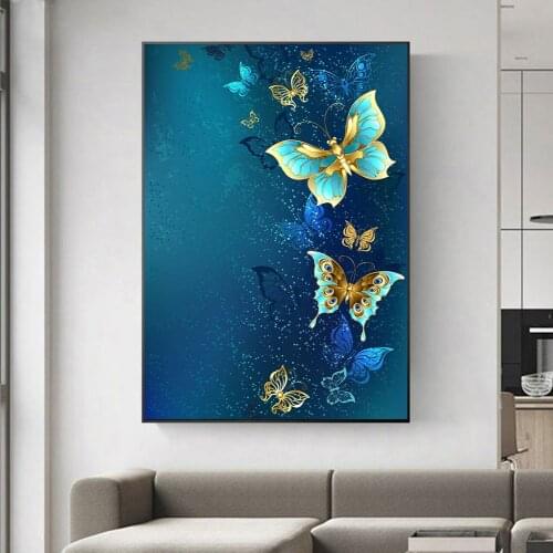 Butterfly Abstract Canvas Poster Scandinavian Wall Art Poster Print Minimalist Nordic Decoration Picture Living Room Home Decor