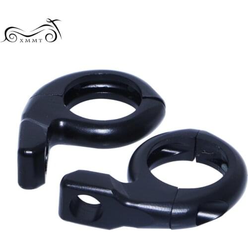 Black 1" 25mm Metal Turn Signal Light Handlebar Clamp On Mirrors Adapter Mount For Harley Sporster Softail Dyna Motorcycle