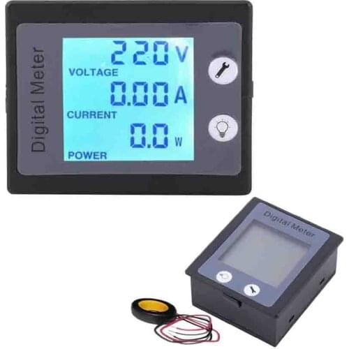 AC 80-260V 100A AC LCD Digital Ammeter Voltmeter Power Energy Volt Voltage Current Meter Gauge with STN LCD Backlight 110V 220V