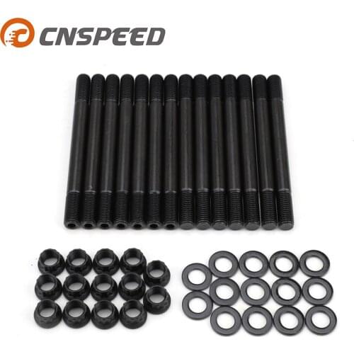 Cylinder Head Stud Kit Fits OEM 202-4301 For Nissan RB25 RB25DET 2.5L, RB20 RB20DET 2.0L YC101794-018