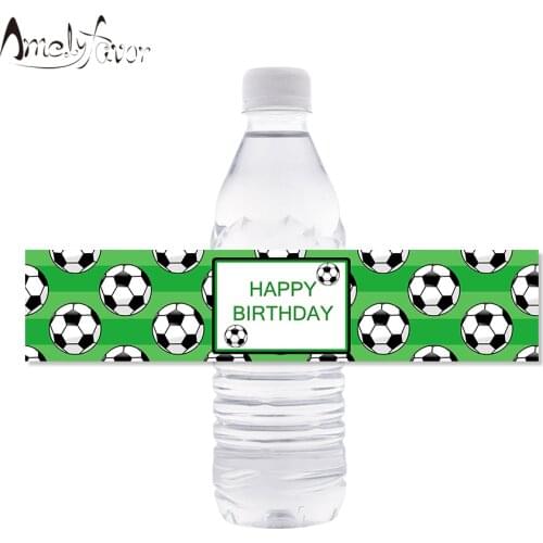 Soccer Party Water Bottle Labels Sports Water Bottle Labels Kids Birthday Party Decoration Supplies Sports Drink Wrap