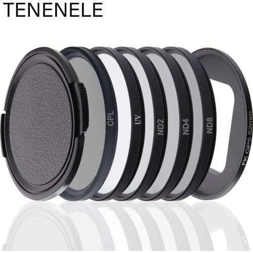 Go Pro Hero 5 6 7 Black 2018 Action Camera Filter 52mm Polarize CPL/ND 2 4 8/UV Protect Filters For GoPro Hero 5 6 7 Accessories
