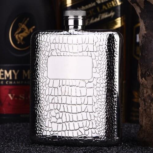 Good quality 6oz stainless steel whiskey flask,Stone crack design hip flask,flask for alcohol