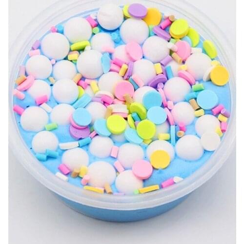Fruit Puree Cotton Mud Mixing Cloud Slime Scented Stress Kids Toy DIY Slime Supplies Fluffy Charms Slime Activator For Kids Toys