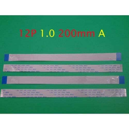 2pcs FFC FPC 12pin flat flexible cable 1.0mm pitch 12 pin forward Length 200mm Width 13mm Ribbon 12p AWM 20624 80C 60V VW-1