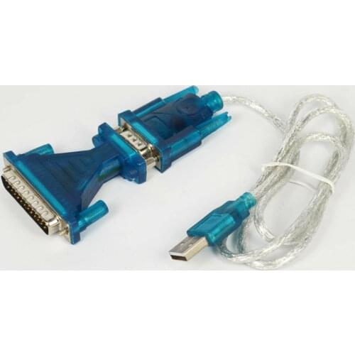 2pcs USB to serial cable with 25-pin dual serial cable USB-RS232 nine-pin serial cable DB25