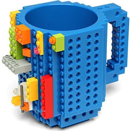 Creative Milk Mug Coffee Cup Build-on Brick Mug Cups Drinking Water Holder For LEGO Building Blocks Design DropShipping