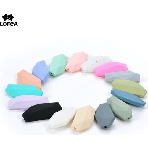 LOFCA 10pcs Salix Leaf Silicone Beads Food Grade BPA Free Baby Chewable Silicone Teether DIY Necklace Pendant Toys For Baby