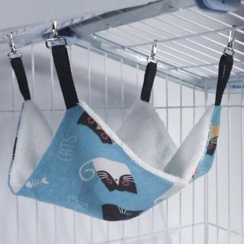 Small Pet Cage Hammock, Hamster Cage Accessories Bedding Cozy Bed for Rat Hamster Rat Playing Sleeping