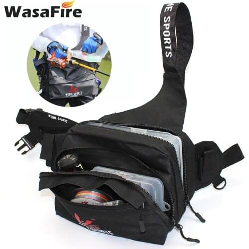 Multifunctional Nylon Sling Bag Water-Resistant Chest Bag Waterproof Hiking Fishing Outdoor Tackle Storage Cross Body Sling Bag