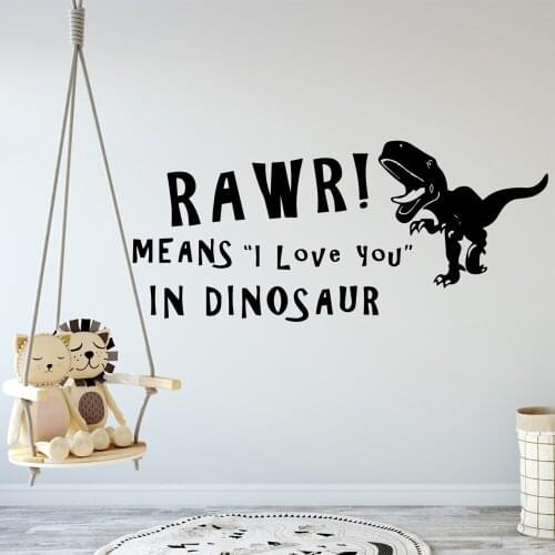 Cartoon I love you Phrase Vinyl Self Adhesive Wallpaper For Home Decor Living Room Art Decals Bedroom Sticker Mural