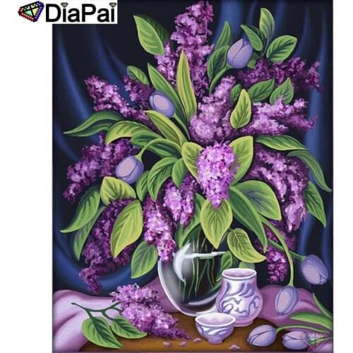 DIAPAI Diy Full Square Round Drill 5D Diamond Painting Cross Stitch Diamond Embroidery "Flower landscape" Home Decor Gift A26261