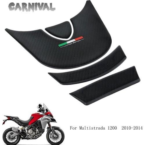 Fit for Ducati Multistrada 1200 2010 11 12 13 14 Tank 3D Gel Protector 3D Design Carbon Fiber Fuel Tank Sticker