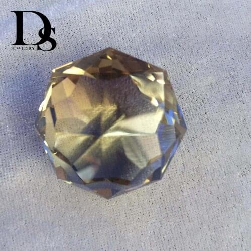 Natural Citrine Diamond Octagonal Gemstone Yellow Crystals Quartz Satellite Tumble Stones Woman Jewelry Necklace Christmas Gifts