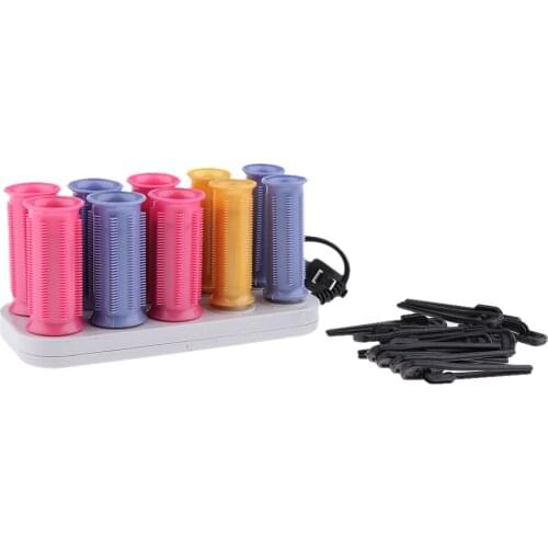 New Hair Bangs Heating Curlers USB Rechargeable Hair Tails Rollers Clips Styling DIY Tools, US Plug, Power 30-100W