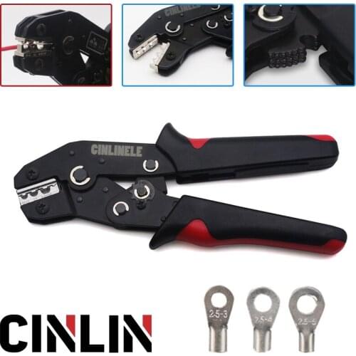 Bare Brass Terminals Crimping pliers and Rugged crimp dies set Ratcheting Wire Crimping Tools Terminals Electrical