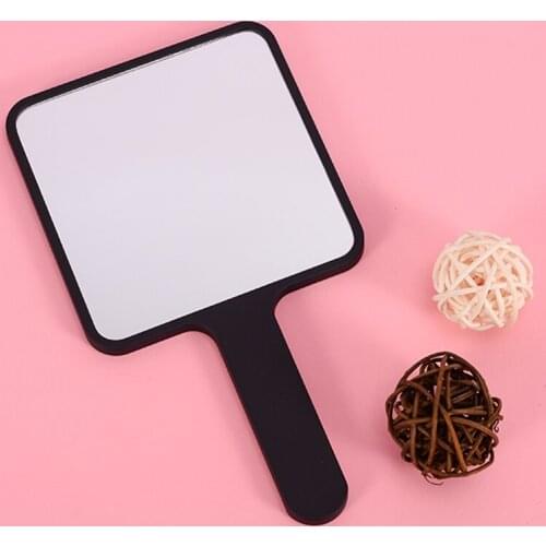 Single Side Tiny Makeup Mirror Cute Portable Hand Mirror With Handle High Definition Vanity Mirror Private Label ABS Plastic