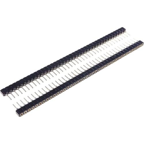 50 pcs 0.079" 2.0 mm Pitch Tin plate Breakable 40 Pin 1x40 Female Header IC Socket Strip straight machined pin round single row