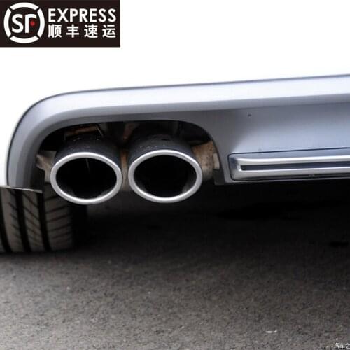 Suitable for Audi Upgrade Rear Lip 12-18 A6 S6 Four Outlet Exhaust Pipe Tail Throat Modification