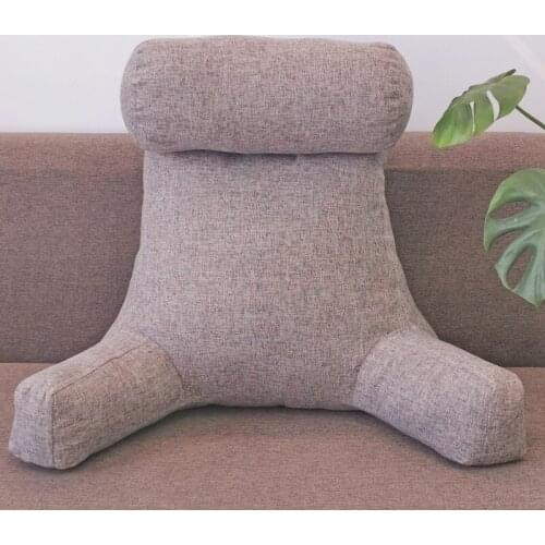 Super Soft and Thick Cotton Linen Reading Pillow or Lumbar Pillow to Relieve Neck and Waist Pain in the Study or Office
